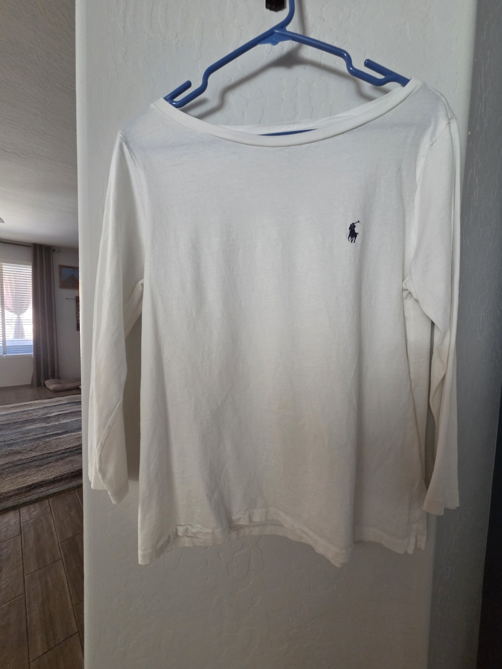 Polo Ralph Lauren White Long Sleeve Logo Top